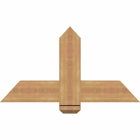 Ekena Millwork Eugene Smooth Timber Gable Bracket, Western Red Cedar, 36"W x 19"H x 3 1/2"D x 5 1/2"F, 13/12 Pitch GBW036X19X0406EUG00SWR